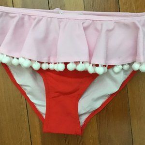 NWT STELLA COVERED/PINK RUFFLE BIKINI BOTTOMS.12YR
